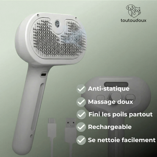 Brosse avec brume, antistatique & démêlante